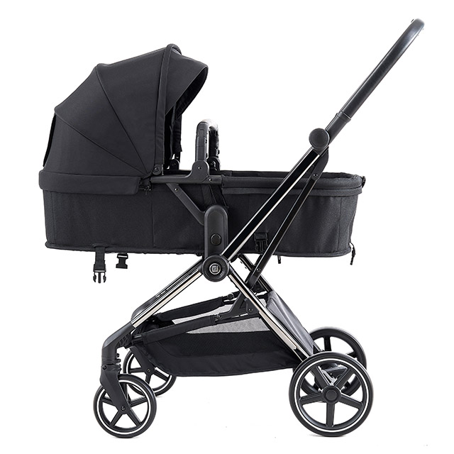 Poussette réglable pour bébé au design ultra compact 2 en 1 avec barre de pare-chocs avant 