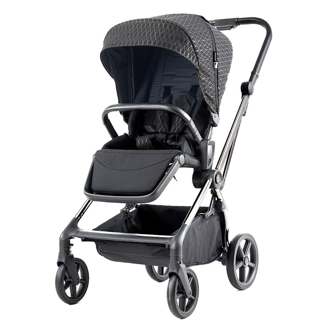 Poussette réversible pour bébé avec cadre en aluminium elliptique A501